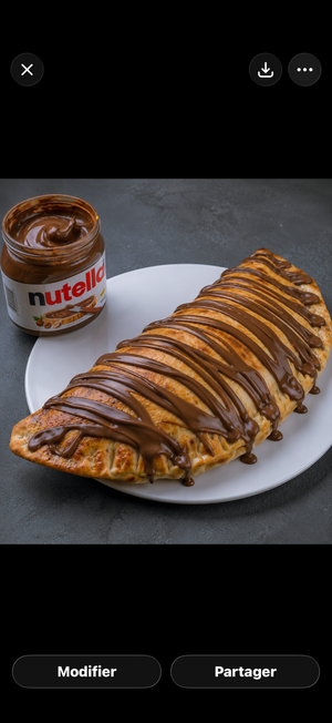 Pizza au Nutella (Dessert)